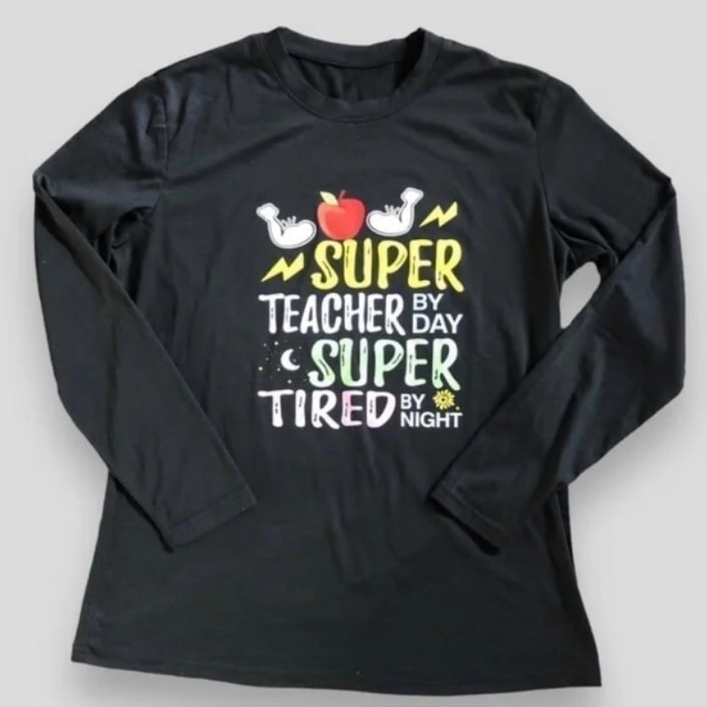 NWT Super Teacher Long Sleeve Shirt & Keychain Gift